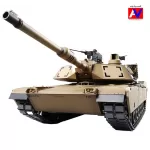 Front view of Henglong 3918 US Abrams RC Tank Brown