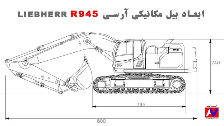 %name بیل مکانیکی کنترلی هیدرولیک تمام فلز مدل LIEBHERR R945