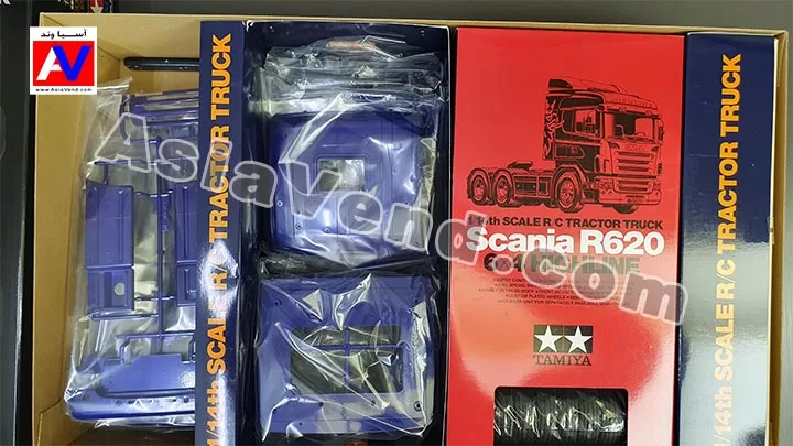 %name کشنده آرسی اسکانیا رنگ شده مدل Tamiya Scania R620 Limited Blue Edition