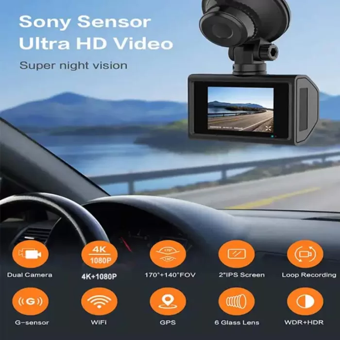 4K خرید دوربین جلو خودرو با لنز سونی مدل M500 کیفیت