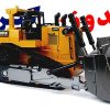 Yellow HUINA 1569 RC Bulldozer Construction Toy