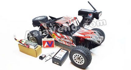 a red off-road Rc car toy